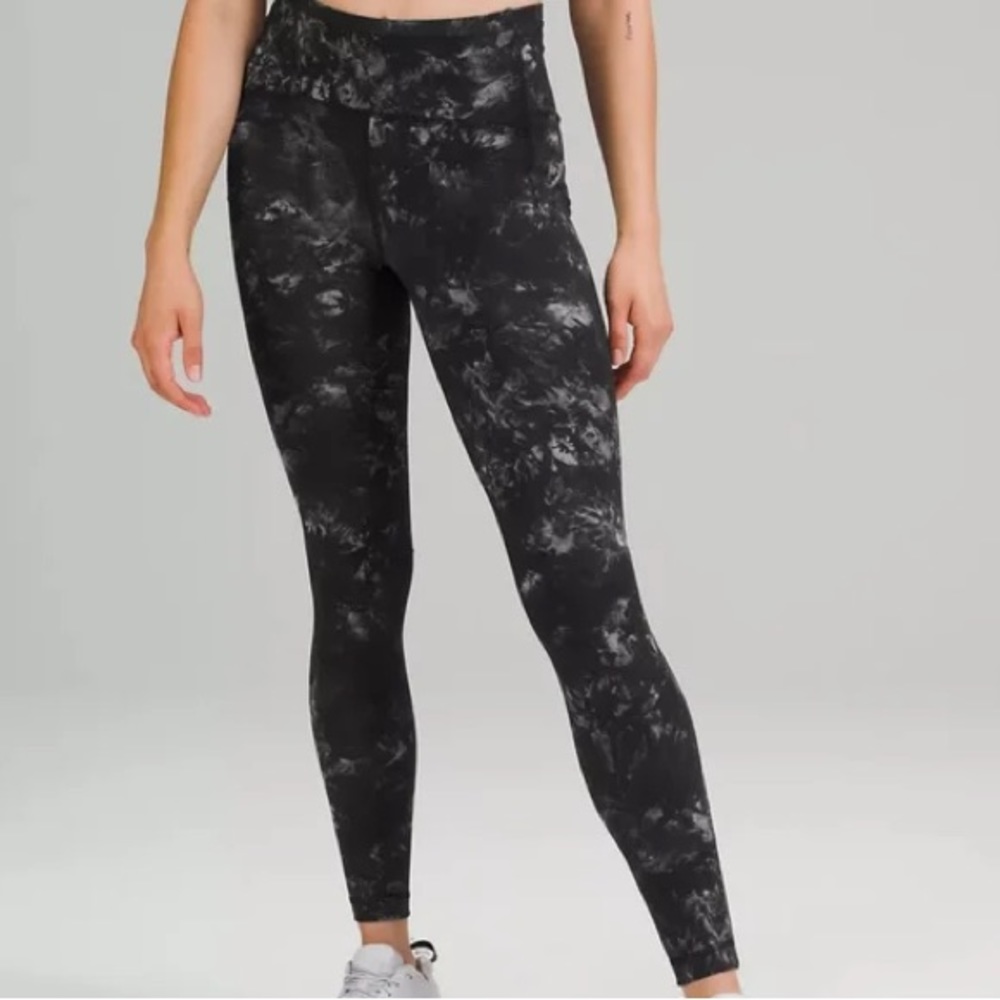 Lululemon tie dye black leggings